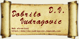 Dobrilo Vudragović vizit kartica